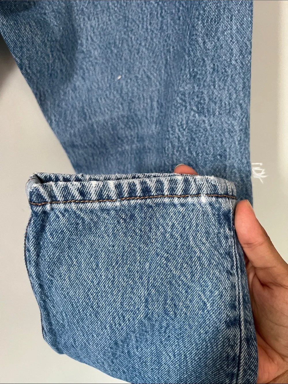 Levi's Distressed Blue Slim Straight Jeans